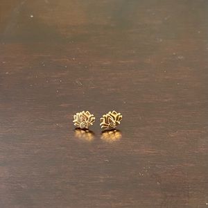 Alex & Ani Lotus Earrings